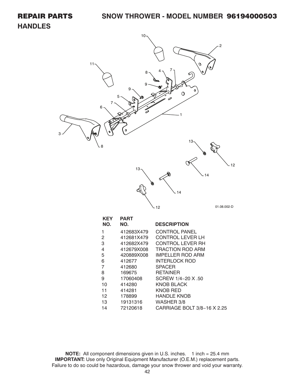 Poulan 96194000503 User Manual | Page 42 / 56