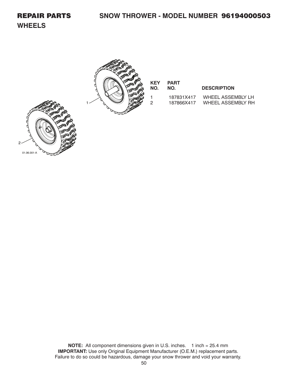 Poulan 96194000503 User Manual | Page 50 / 56