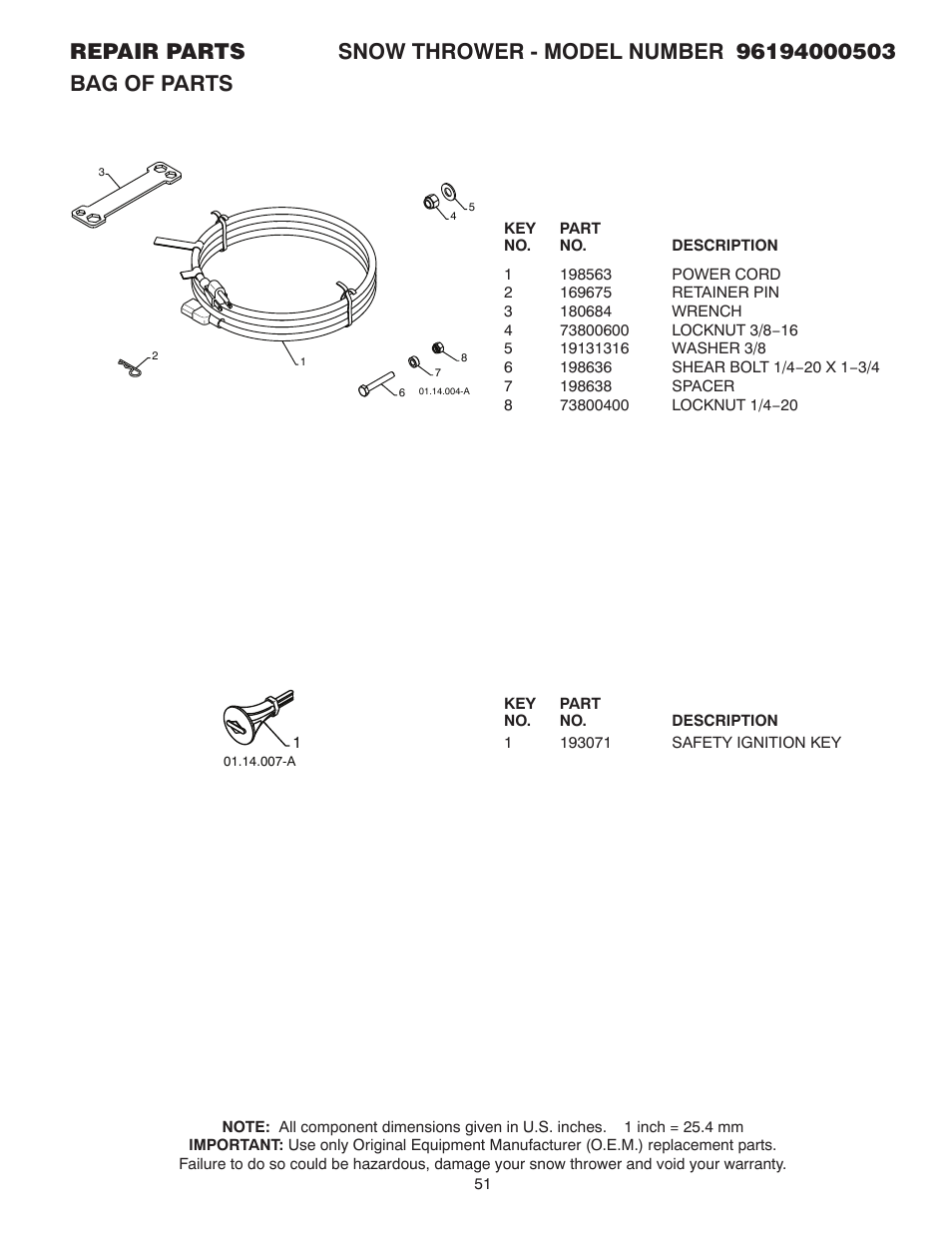 Poulan 96194000503 User Manual | Page 51 / 56