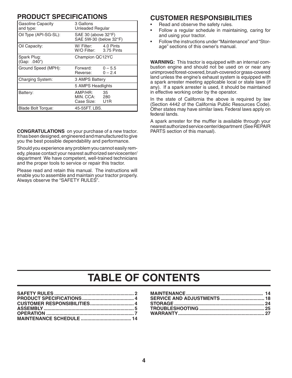 Poulan 404164 User Manual | Page 4 / 30