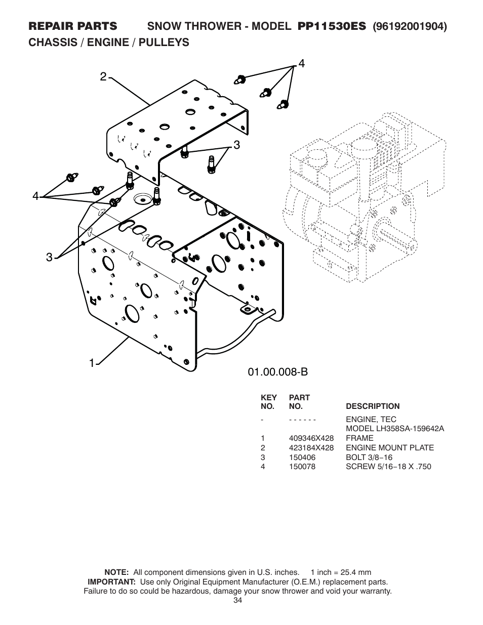 Poulan 421895 User Manual | Page 34 / 40