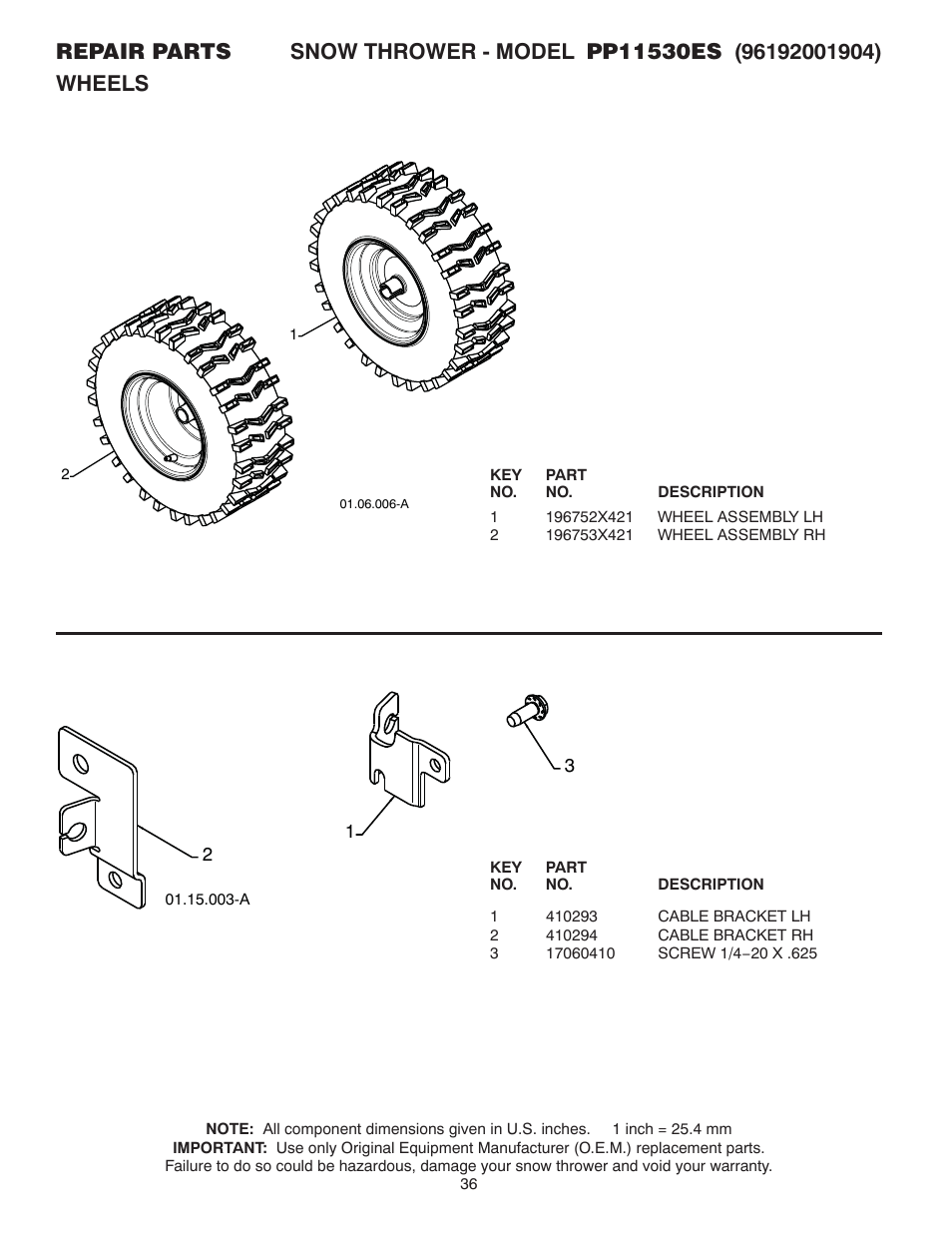 Poulan 421895 User Manual | Page 36 / 40