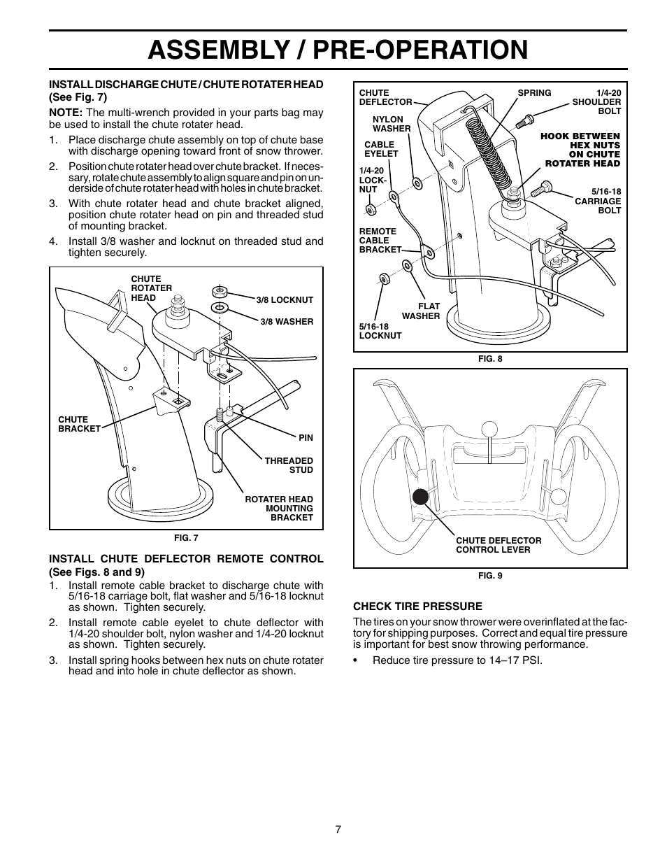 Assembly / pre-operation | Poulan 961970005 User Manual | Page 7 / 20