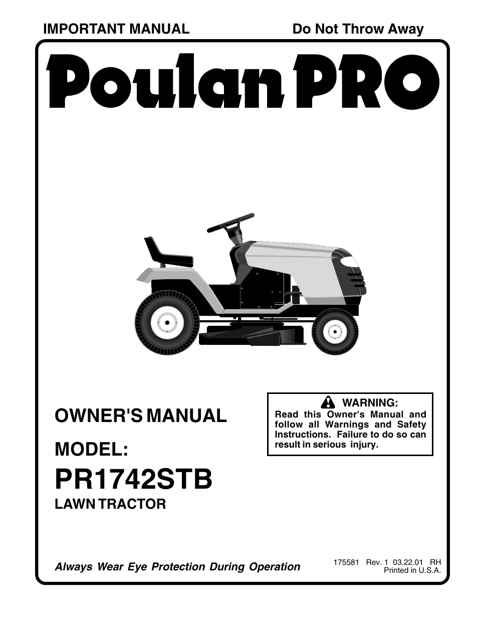 Poulan 175581 User Manual | 48 pages