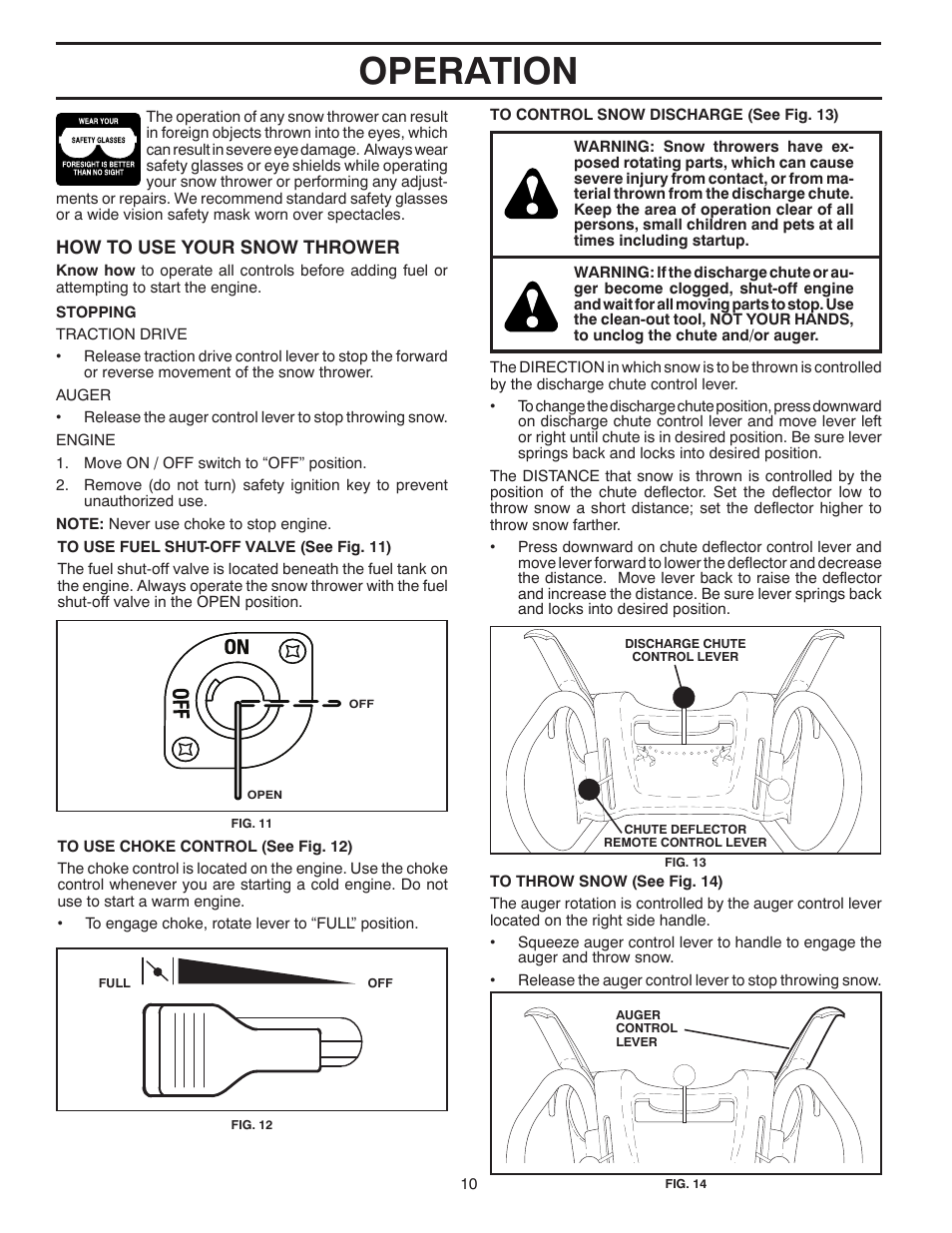 Operation | Poulan 428556 User Manual | Page 10 / 40