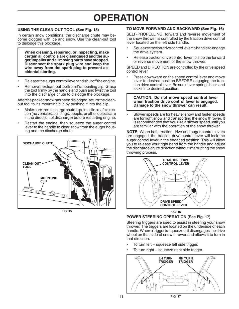 Operation | Poulan 428556 User Manual | Page 11 / 40