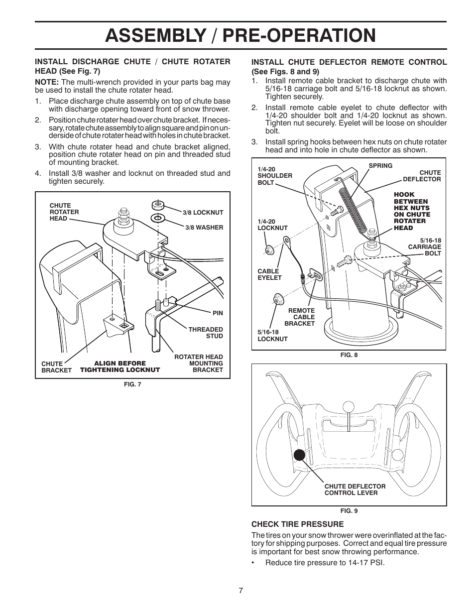 Assembly / pre-operation | Poulan 428556 User Manual | Page 7 / 40