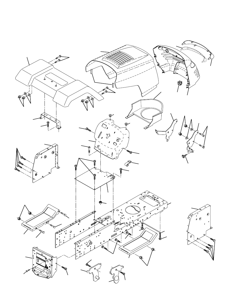 Repair parts, Chassis and enclosures | Poulan 176085 User Manual | Page 30 / 48