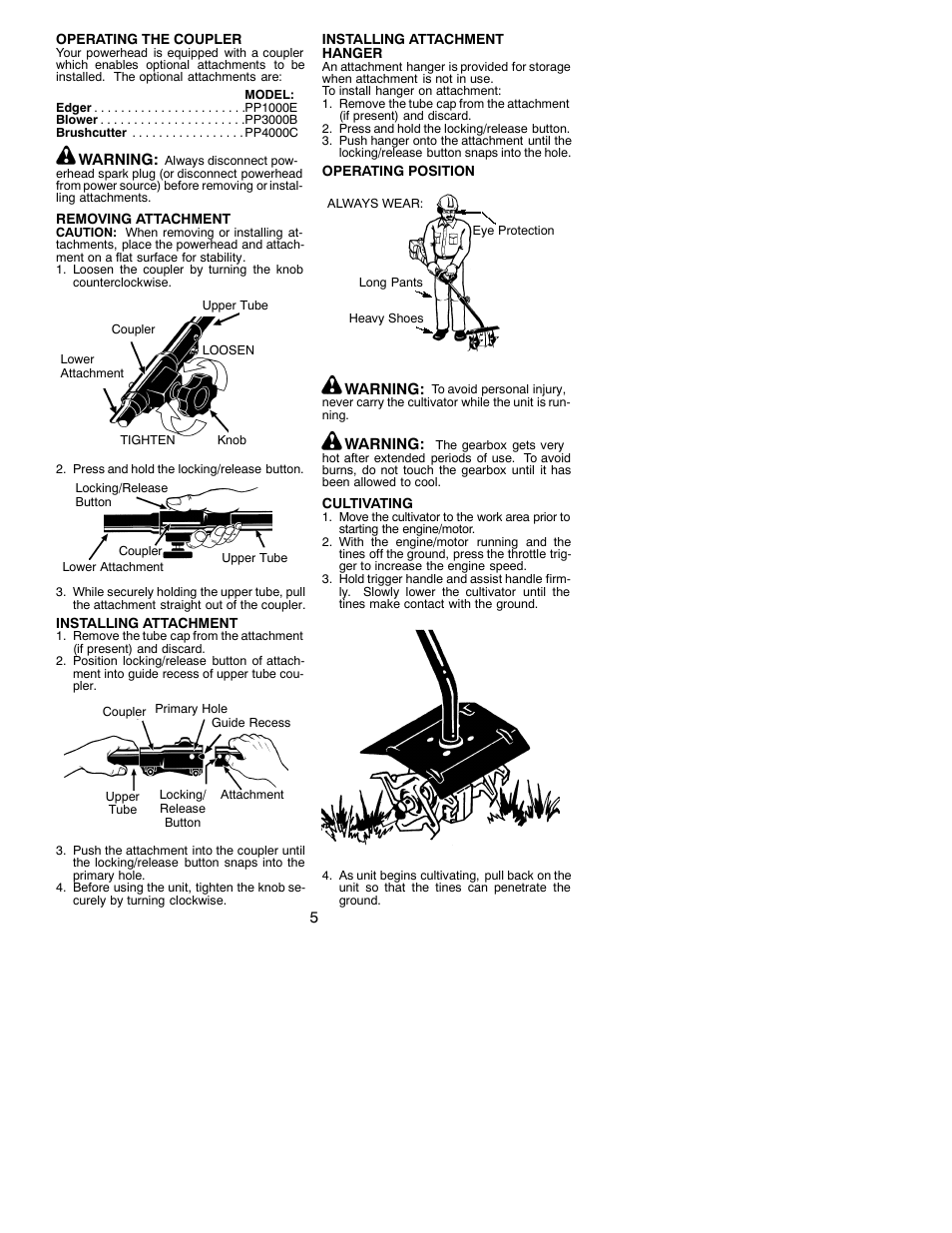 Poulan Pro PP2000T User Manual | Page 5 / 7