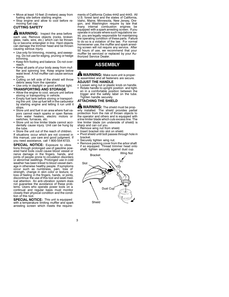 Assembly | Poulan PRO TRIM PT 17 User Manual | Page 3 / 7