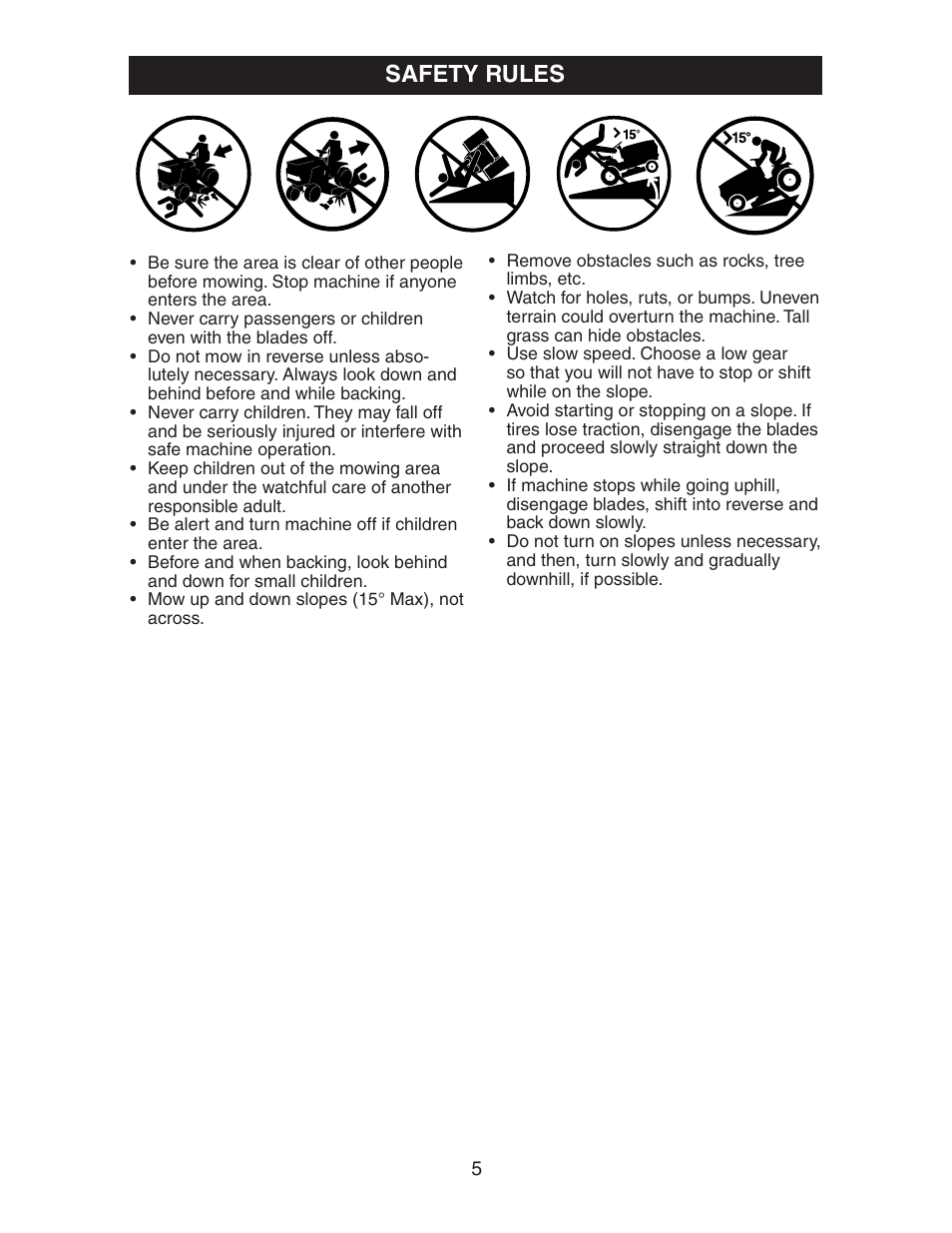 Safety rules | Poulan 193282 User Manual | Page 5 / 29