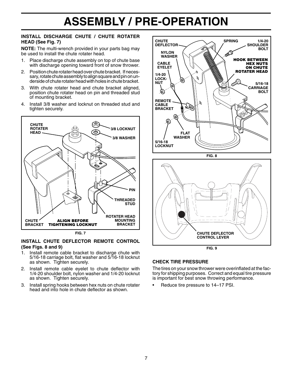 Assembly / pre-operation | Poulan 961970004 User Manual | Page 7 / 20