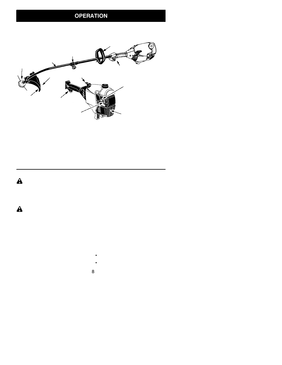 Operation | Poulan PP035 User Manual | Page 8 / 16