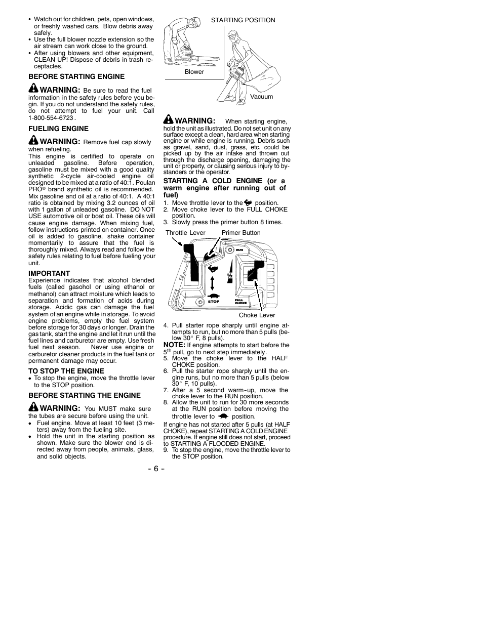 Poulan 530088124 User Manual | Page 6 / 11