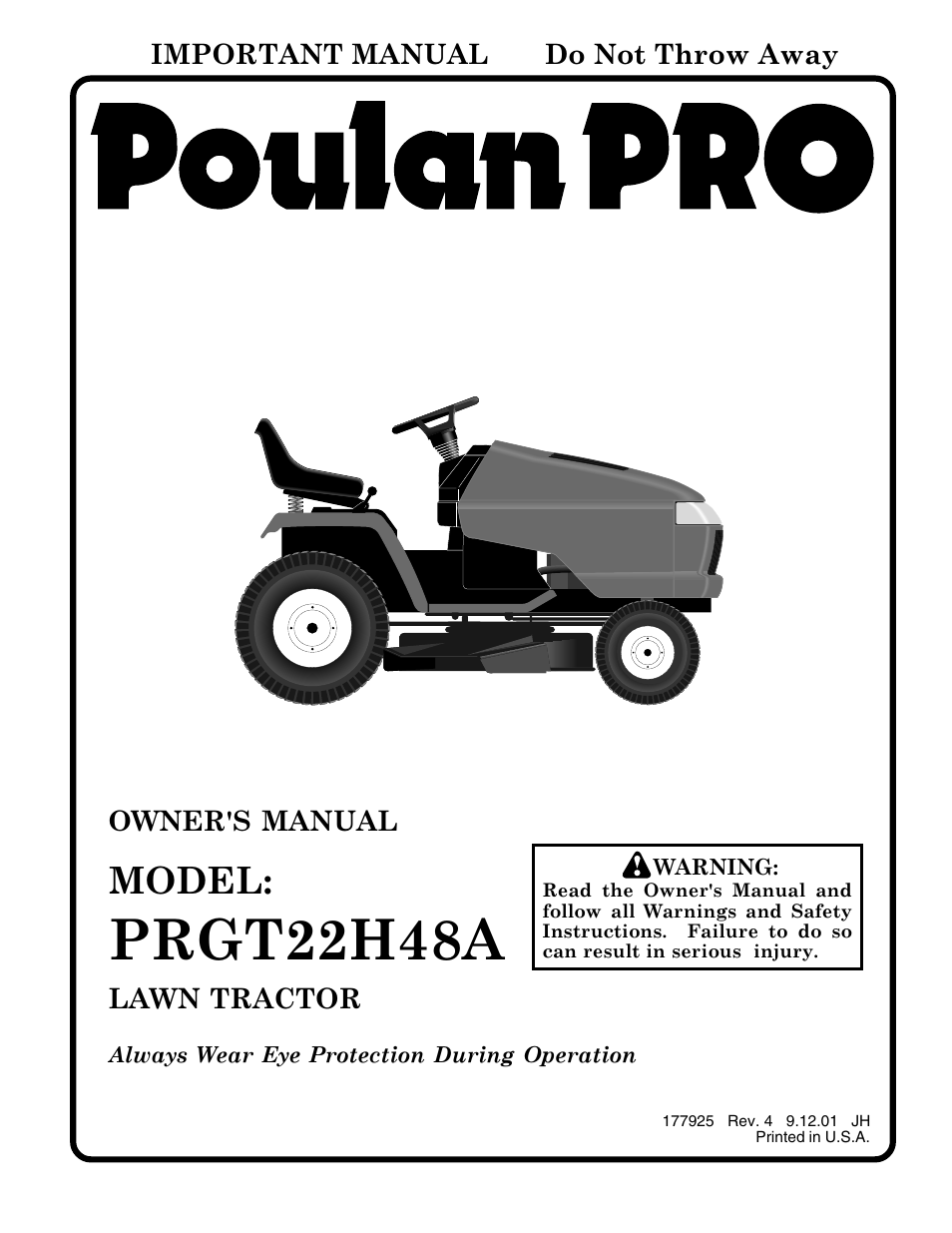 Poulan 177925 User Manual | 52 pages