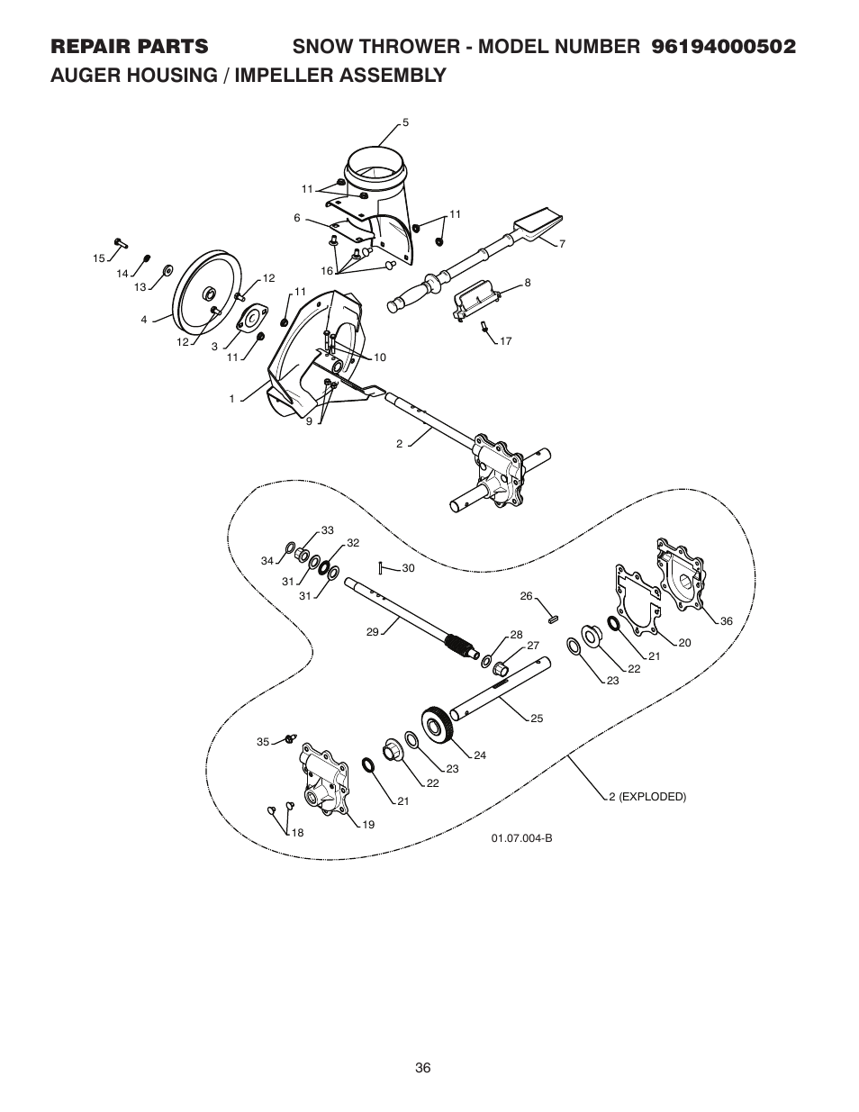 Poulan 96194000502 User Manual | Page 36 / 56