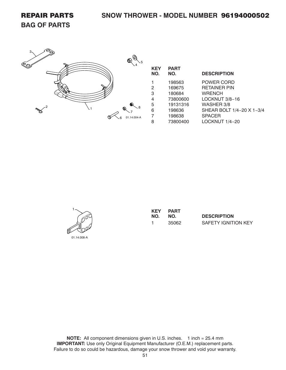 Poulan 96194000502 User Manual | Page 51 / 56