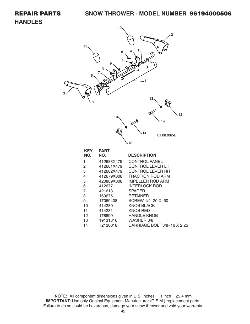 Poulan 96194000506 User Manual | Page 42 / 56