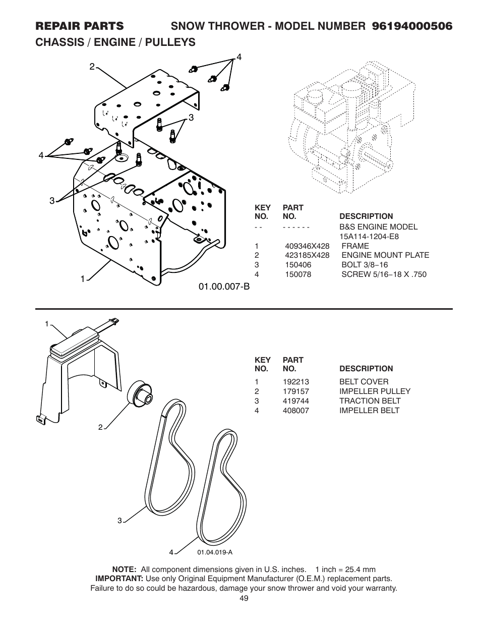 Poulan 96194000506 User Manual | Page 49 / 56