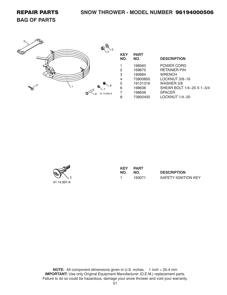 Poulan 96194000506 User Manual | Page 51 / 56