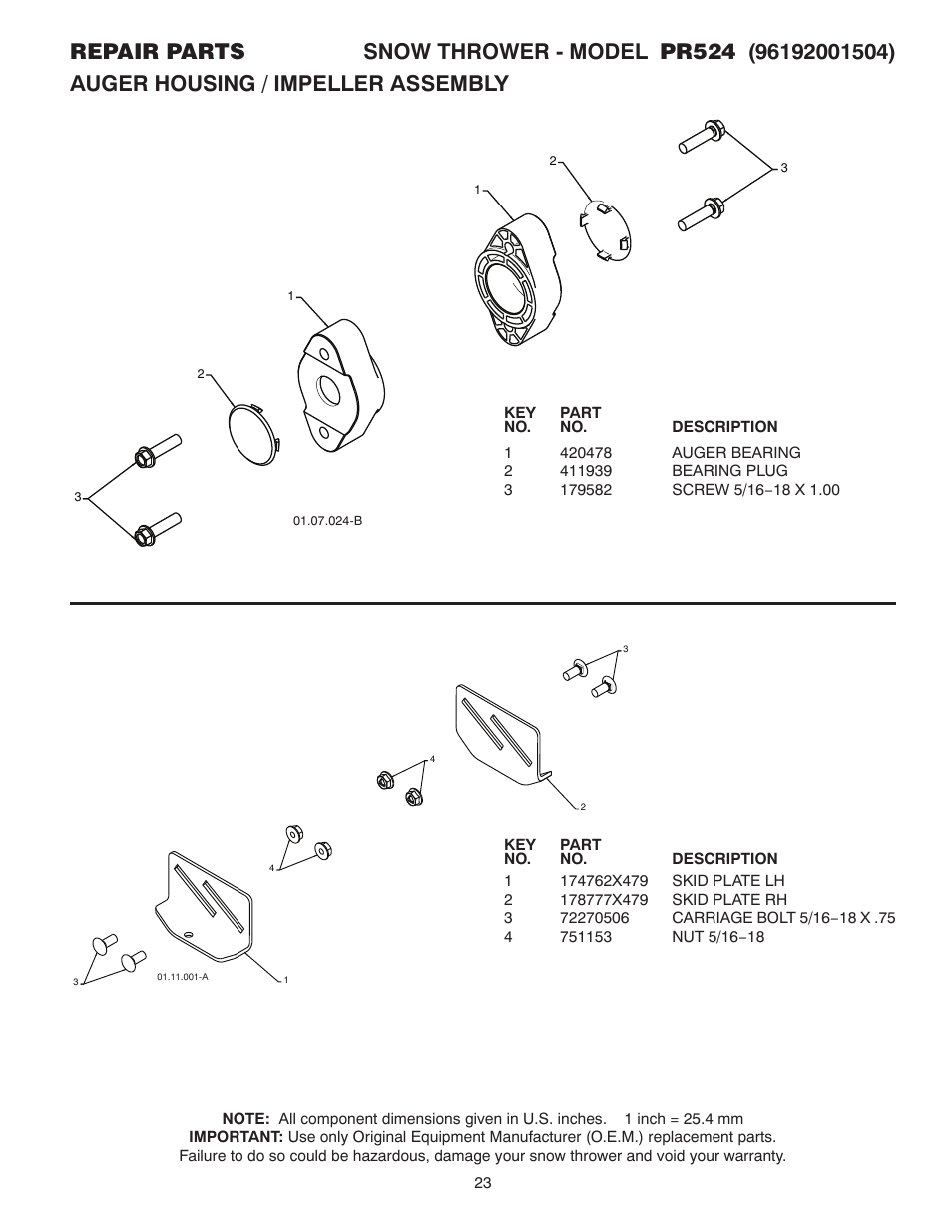 Poulan 421892 User Manual | Page 23 / 36