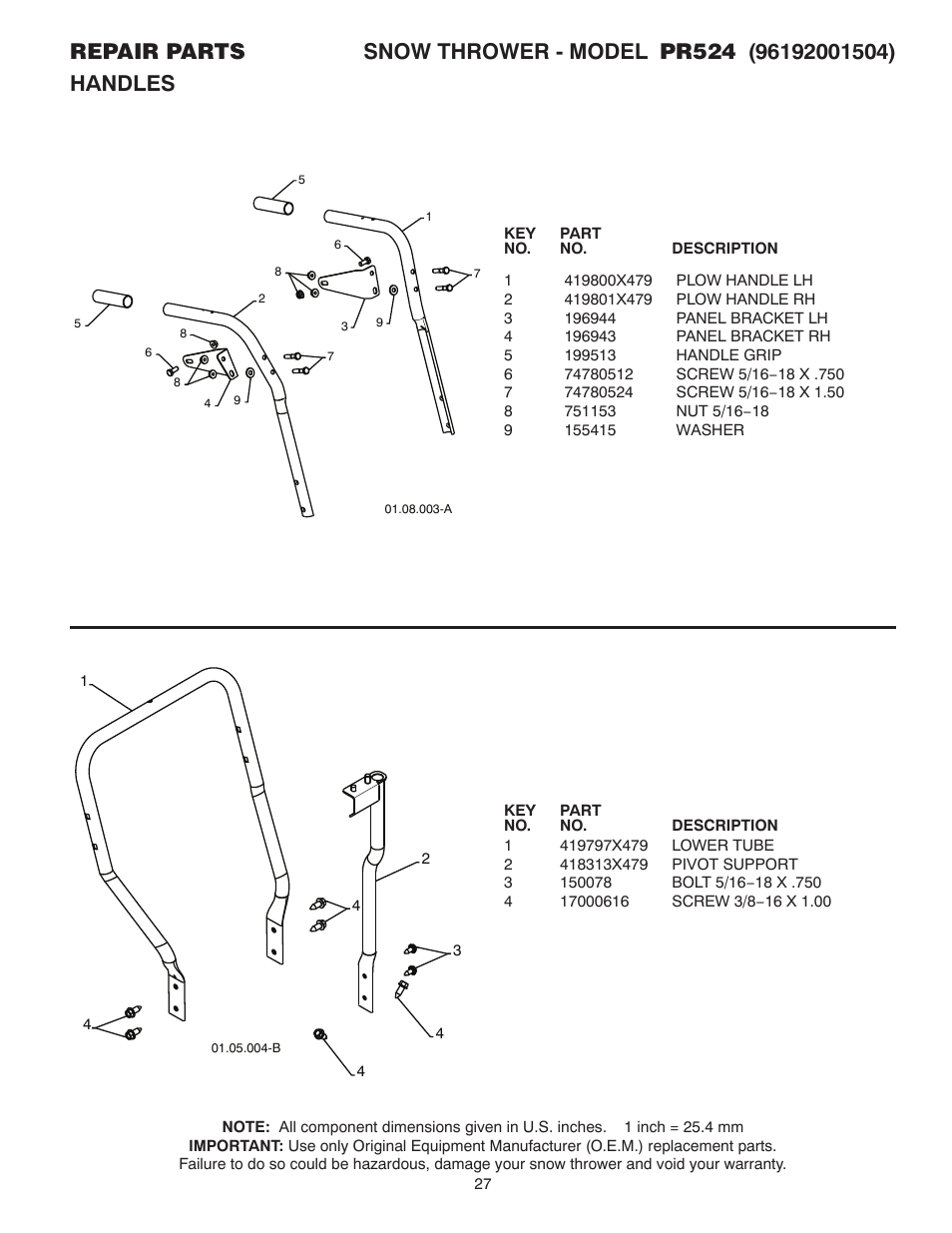 Poulan 421892 User Manual | Page 27 / 36
