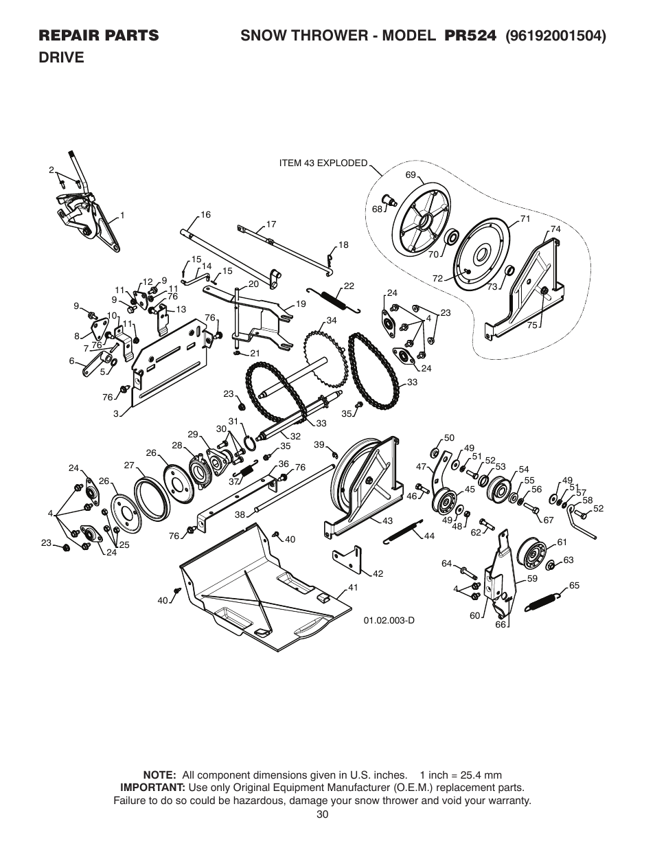 Poulan 421892 User Manual | Page 30 / 36