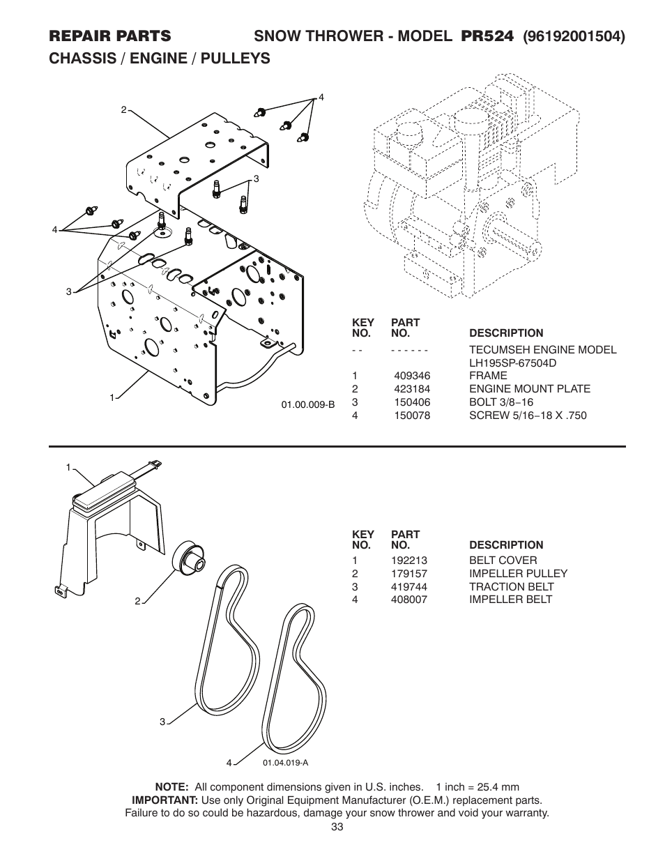 Poulan 421892 User Manual | Page 33 / 36