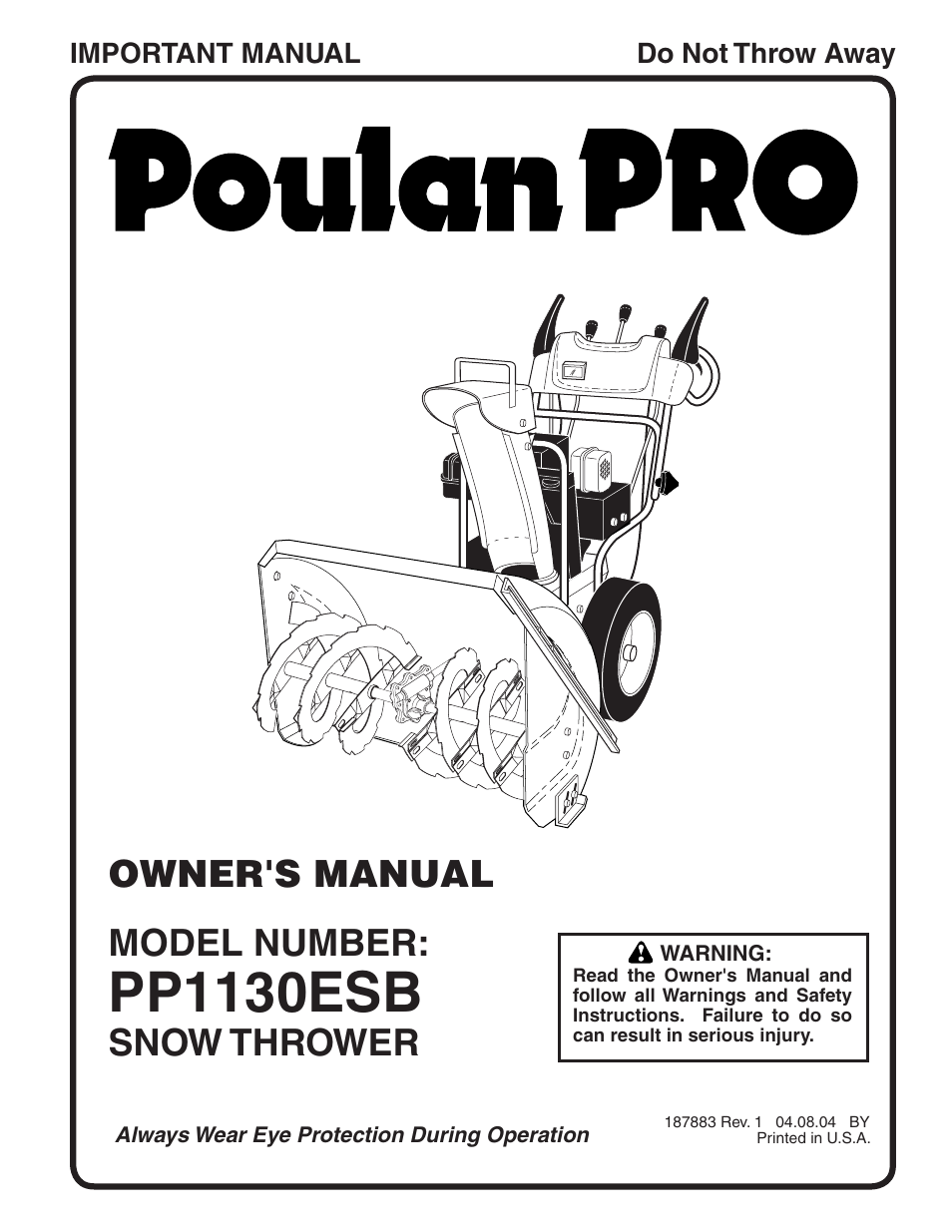 Poulan 187883 User Manual | 20 pages