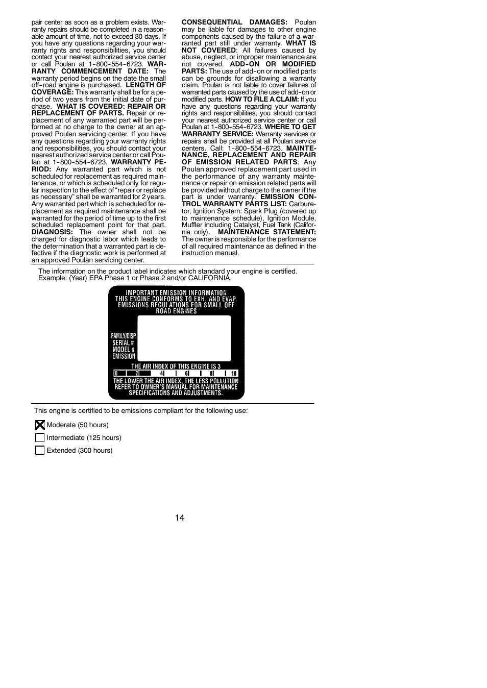 Poulan 545154719 User Manual | Page 14 / 14