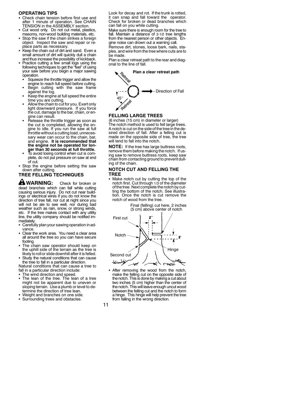 Warning | Poulan Pro PP4218AVHD User Manual | Page 11 / 19