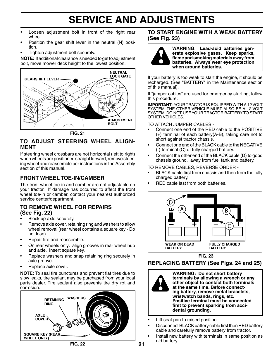 Service and adjustments | Poulan 190781 User Manual | Page 21 / 27