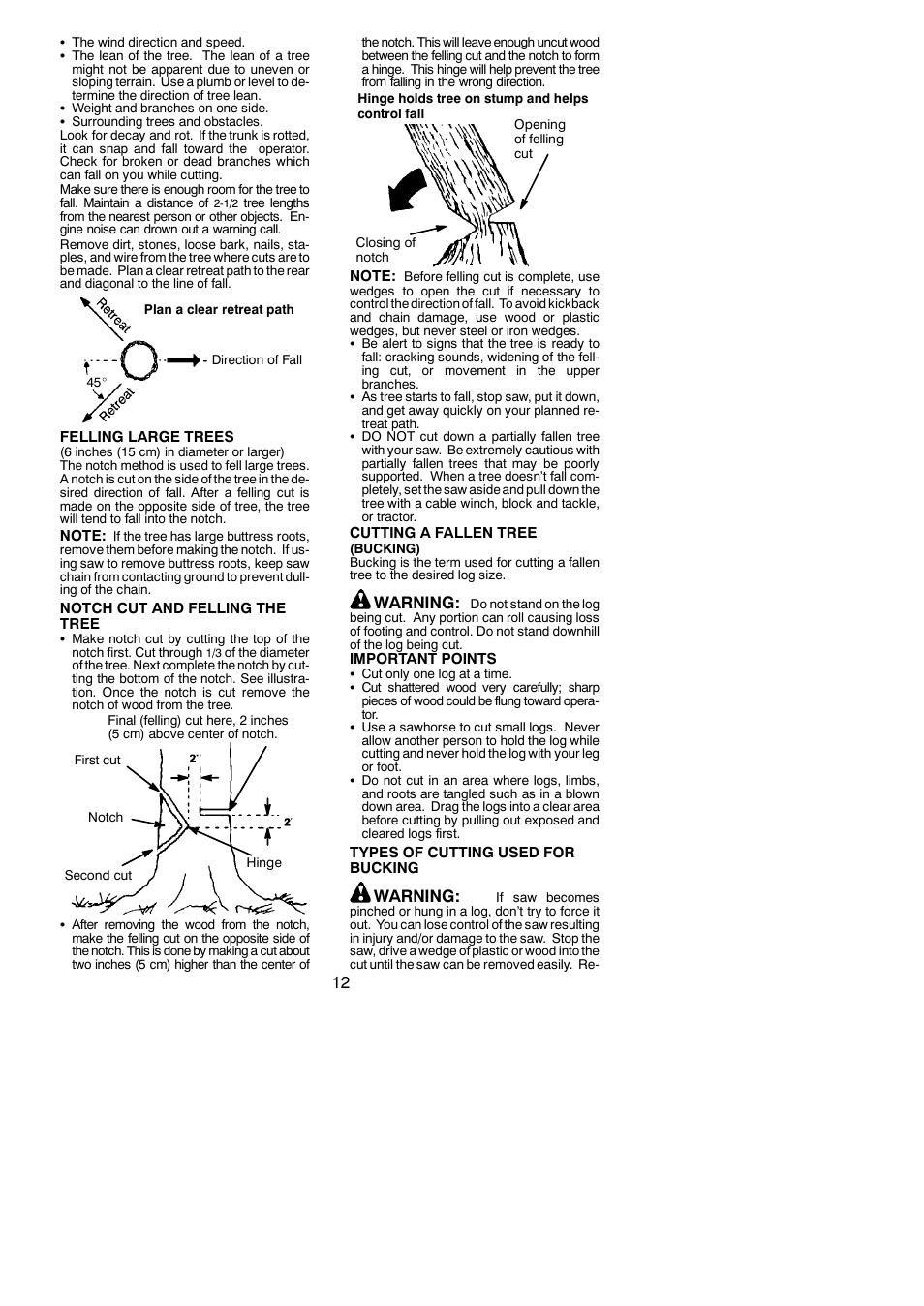 Warning | Poulan 115153026 User Manual | Page 12 / 21