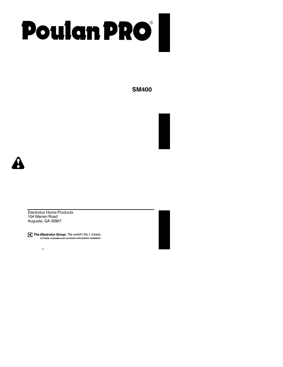 Poulan SM400 User Manual | 11 pages