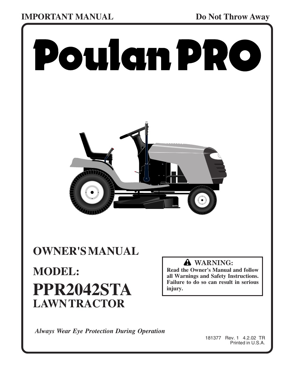 Poulan 181377 User Manual | 48 pages