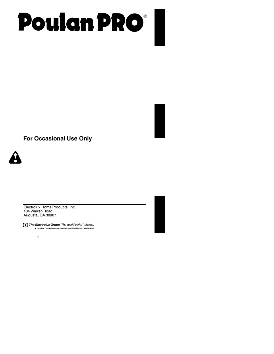 Poulan PPB100 User Manual | 16 pages