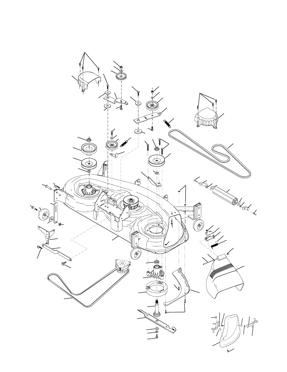 Repair parts, Tractor - model number dpr22h46stb, Mower deck | Poulan 178249 User Manual | Page 44 / 48