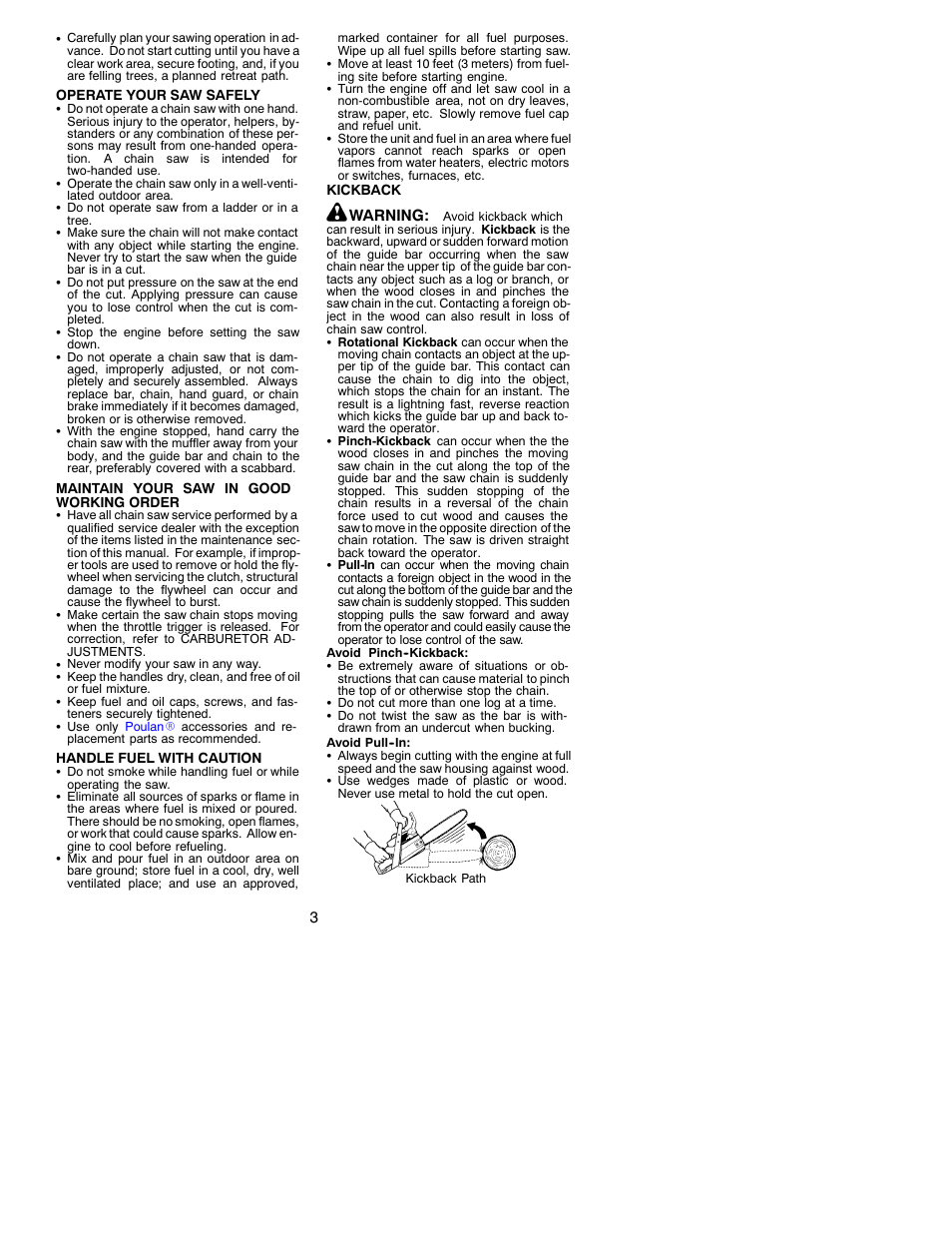 Poulan 2002-06 User Manual | Page 3 / 17