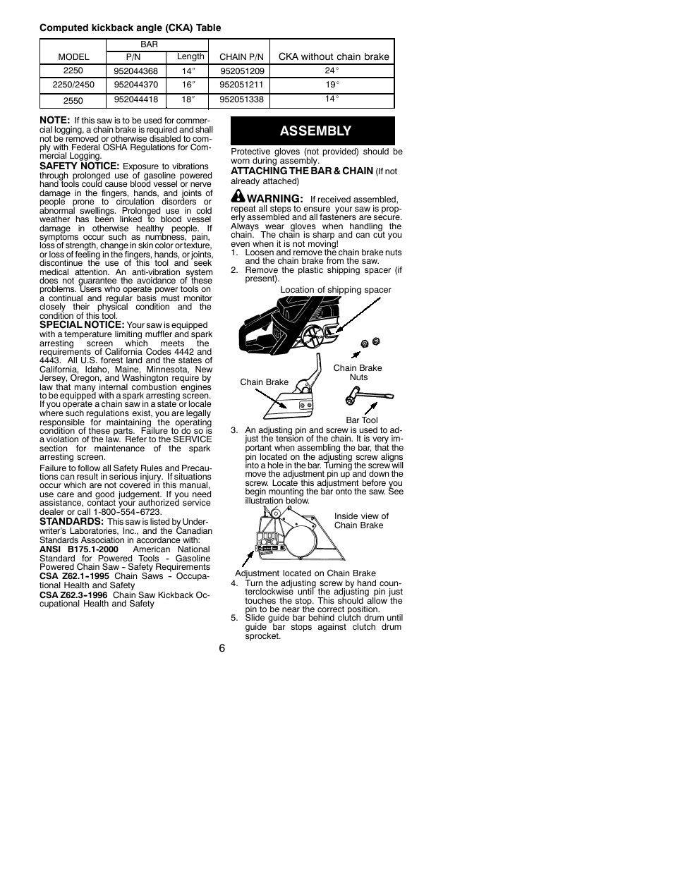 Assembly | Poulan 2002-06 User Manual | Page 6 / 17