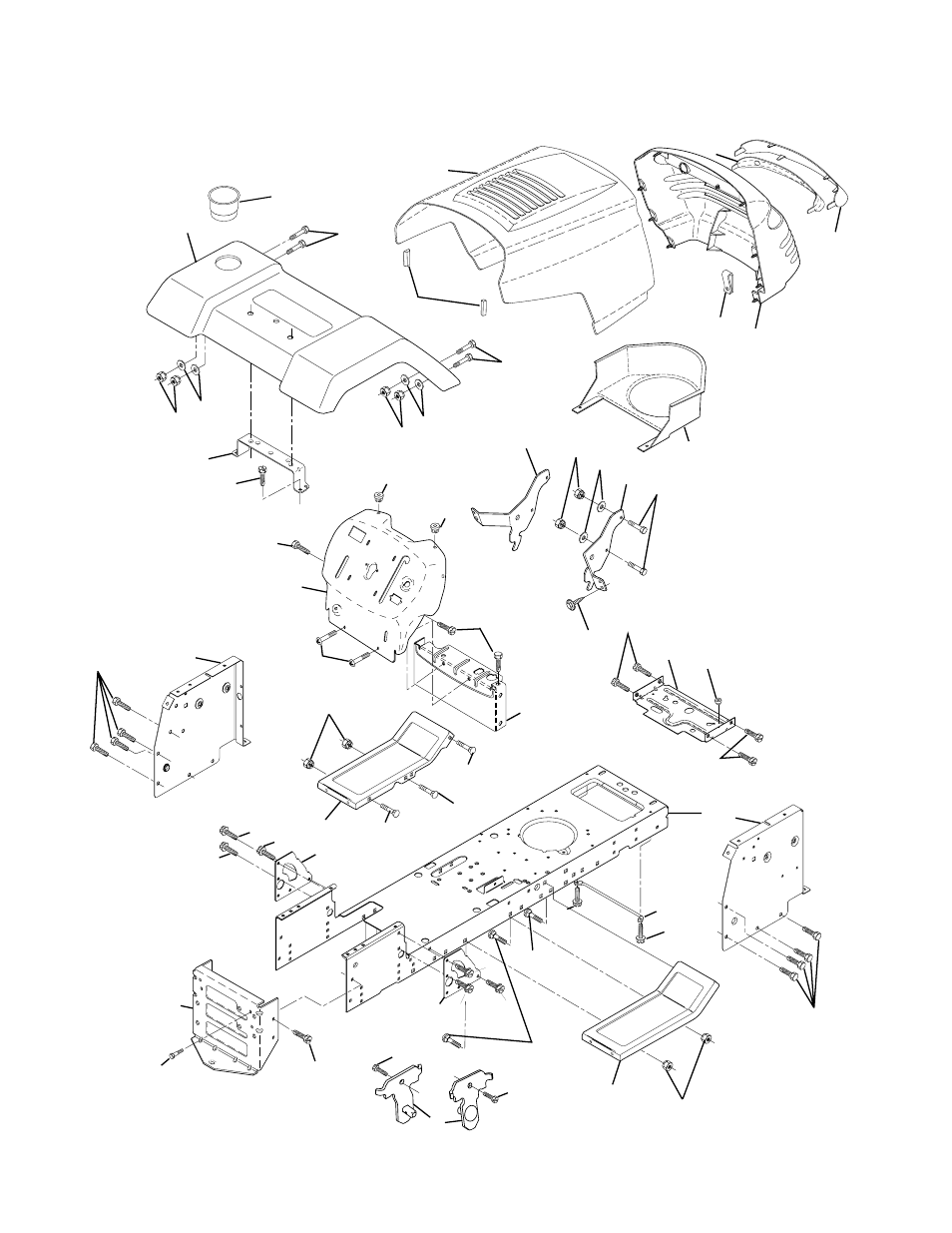 Repair parts, Tractor - - model number pr20h42stb, Chassis | Poulan 177552 User Manual | Page 32 / 48