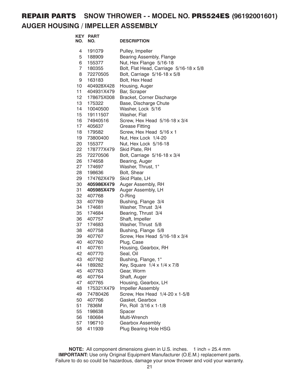 Poulan 415136 User Manual | Page 21 / 32