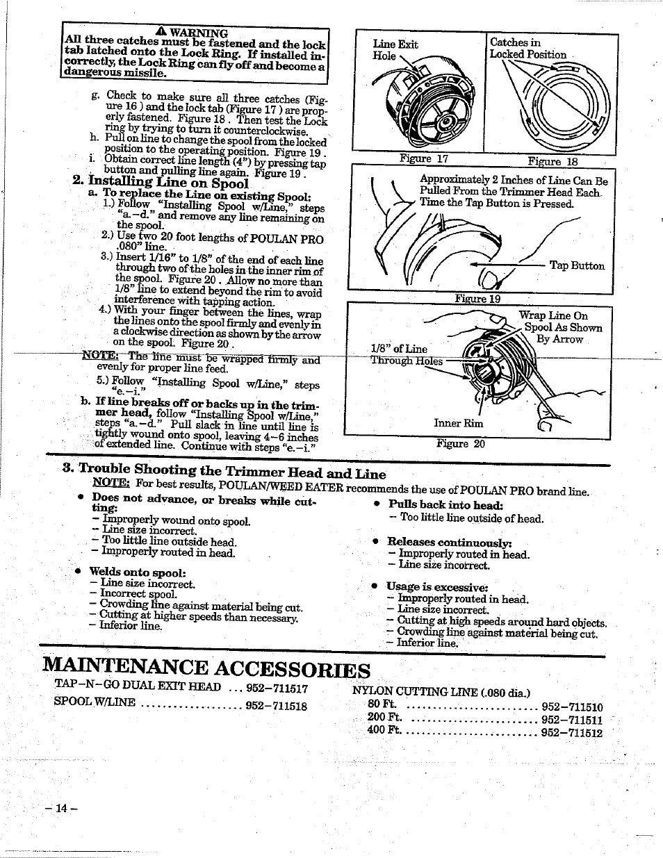 Maintenance accessories | Poulan 195 User Manual | Page 14 / 24