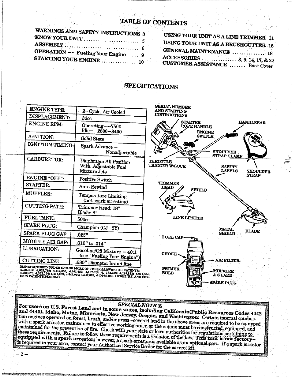 Poulan 195 User Manual | Page 2 / 24