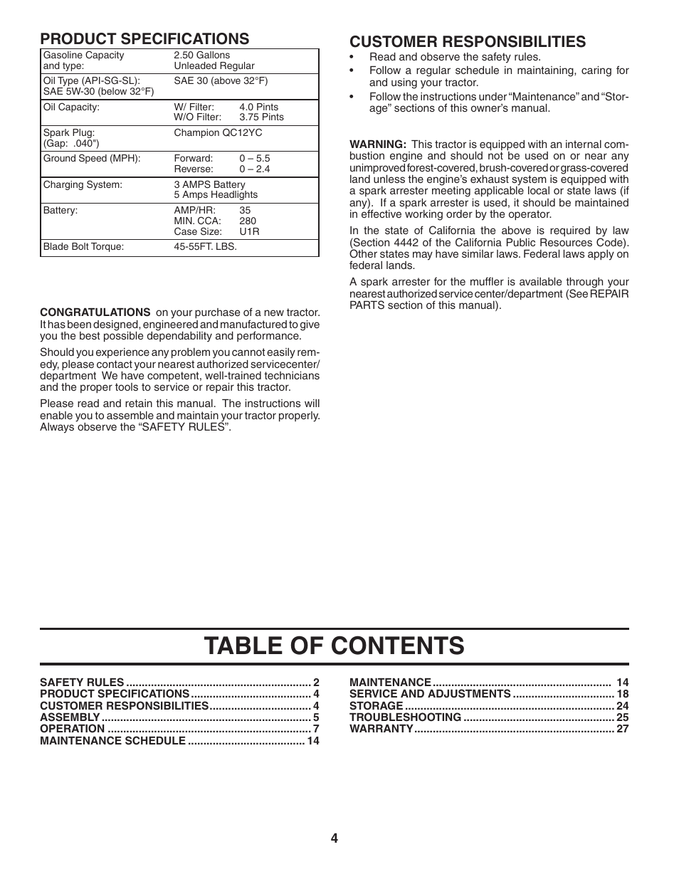 Poulan 404630 User Manual | Page 4 / 30