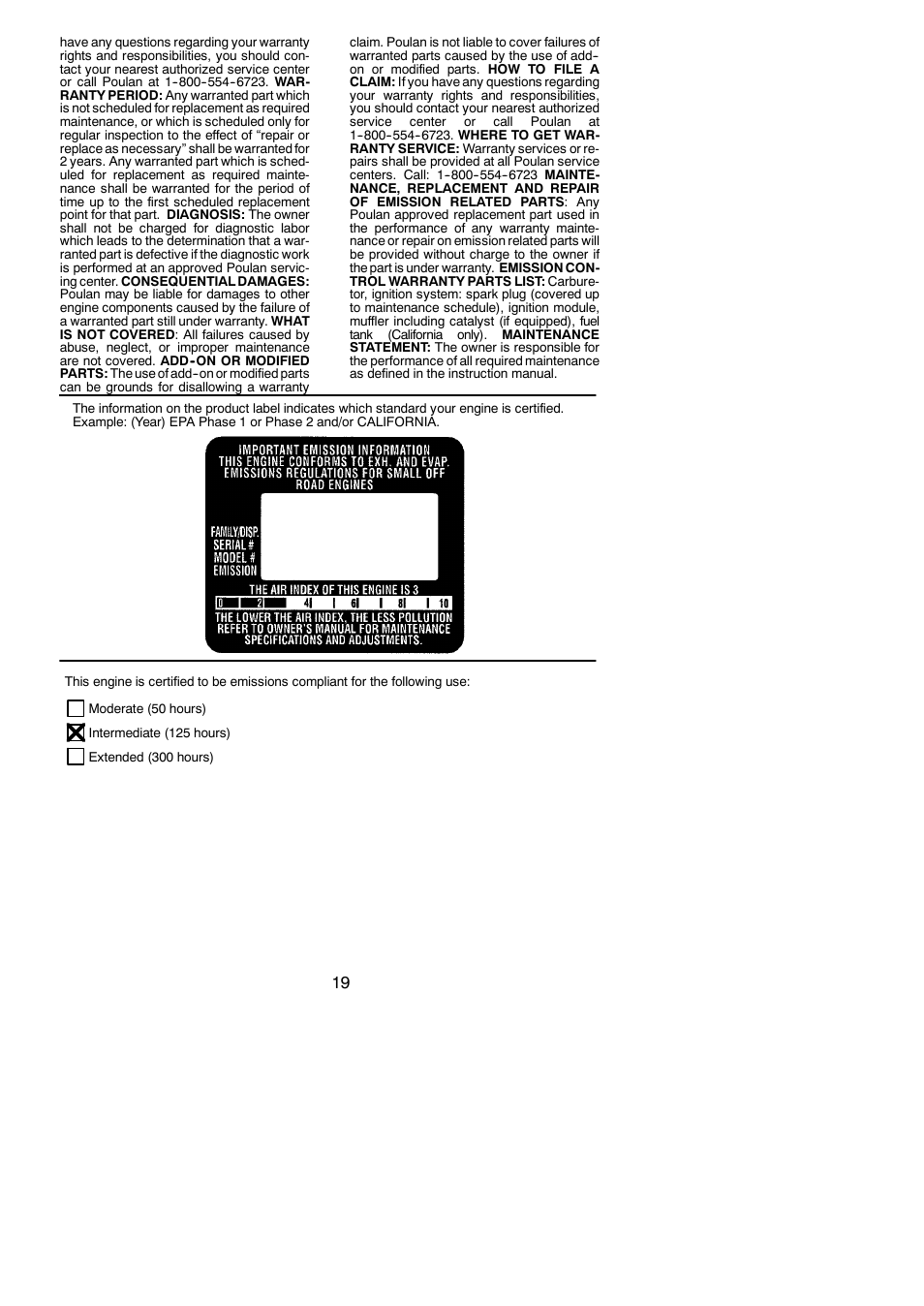 Poulan 545137250 User Manual | Page 19 / 19