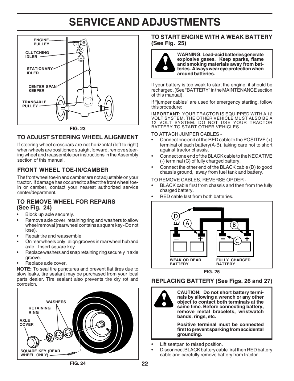 Service and adjustments | Poulan 183293 User Manual | Page 22 / 48