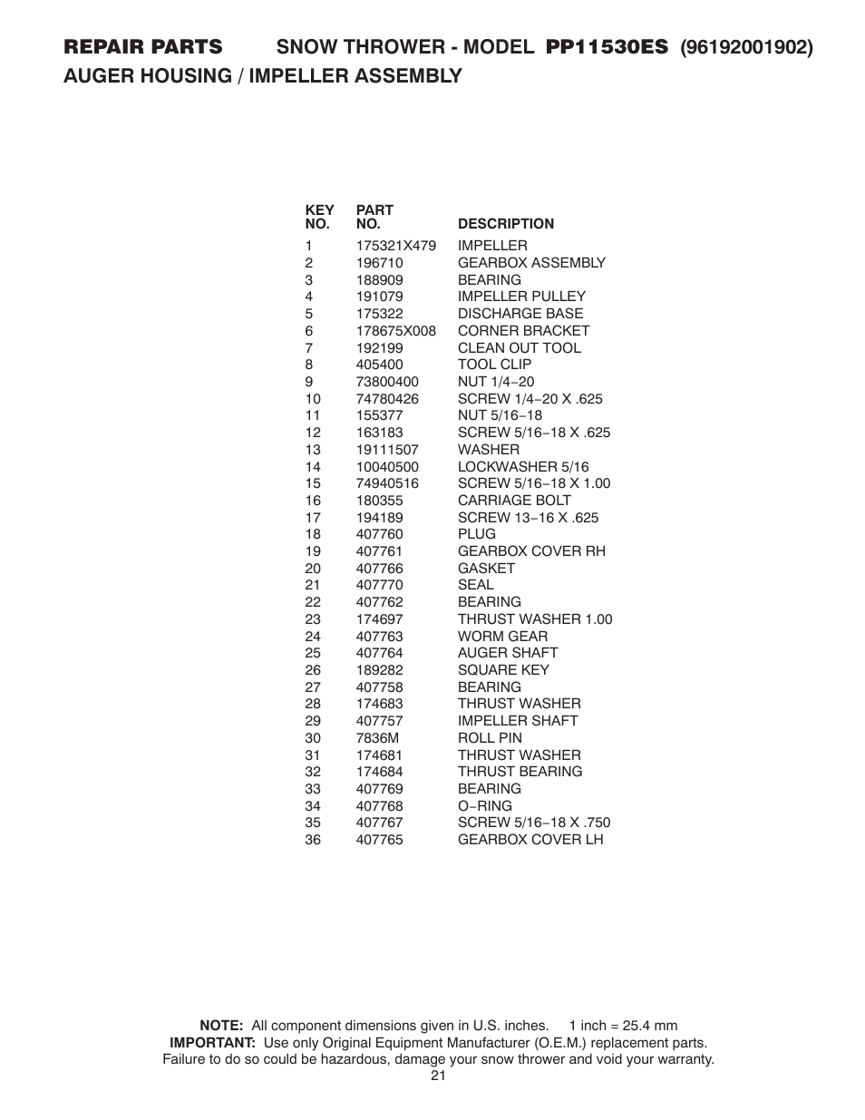 Poulan 420915 User Manual | Page 21 / 40