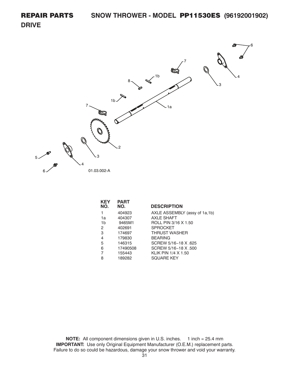 Poulan 420915 User Manual | Page 31 / 40