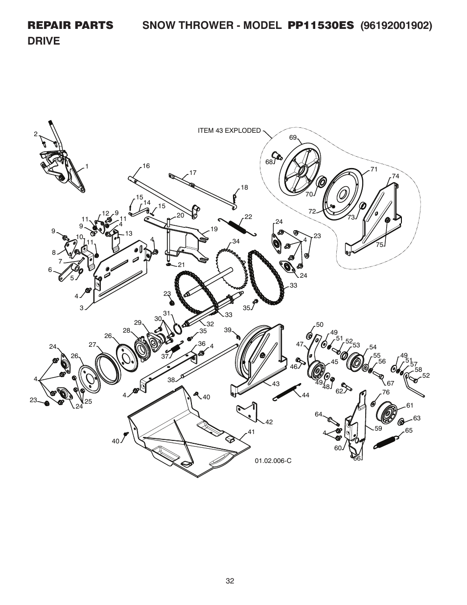 Poulan 420915 User Manual | Page 32 / 40
