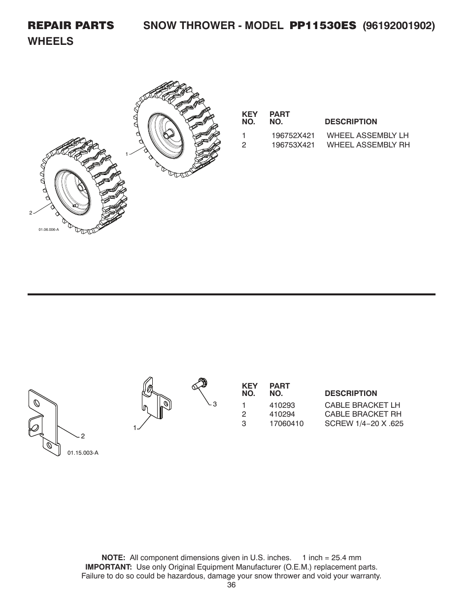 Poulan 420915 User Manual | Page 36 / 40